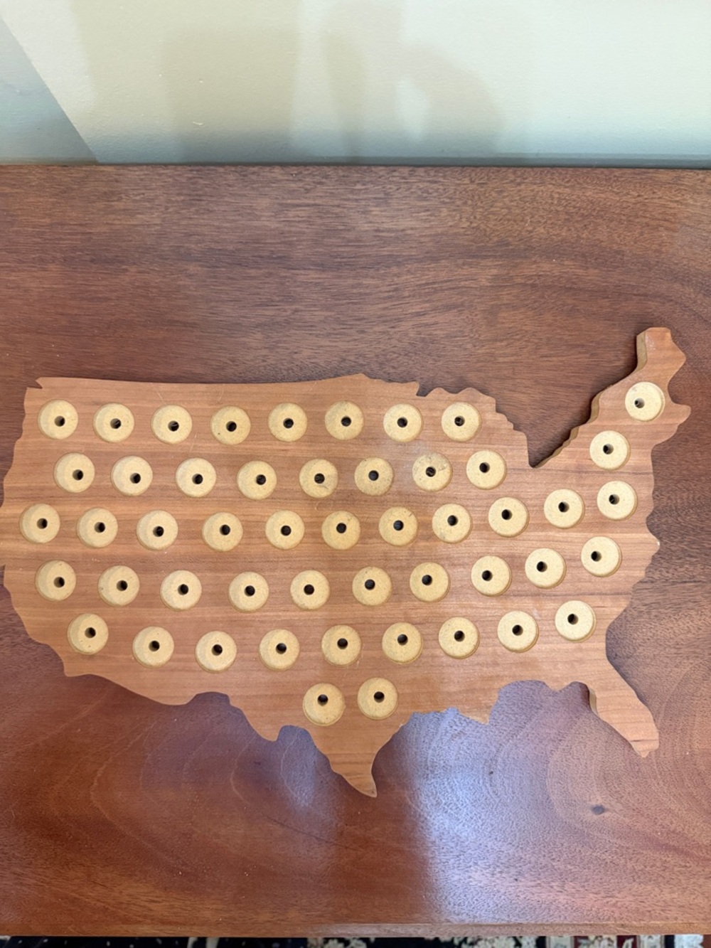 Beer Cap Map USA wood craft Bottle display Wall Art collection holder 50 states